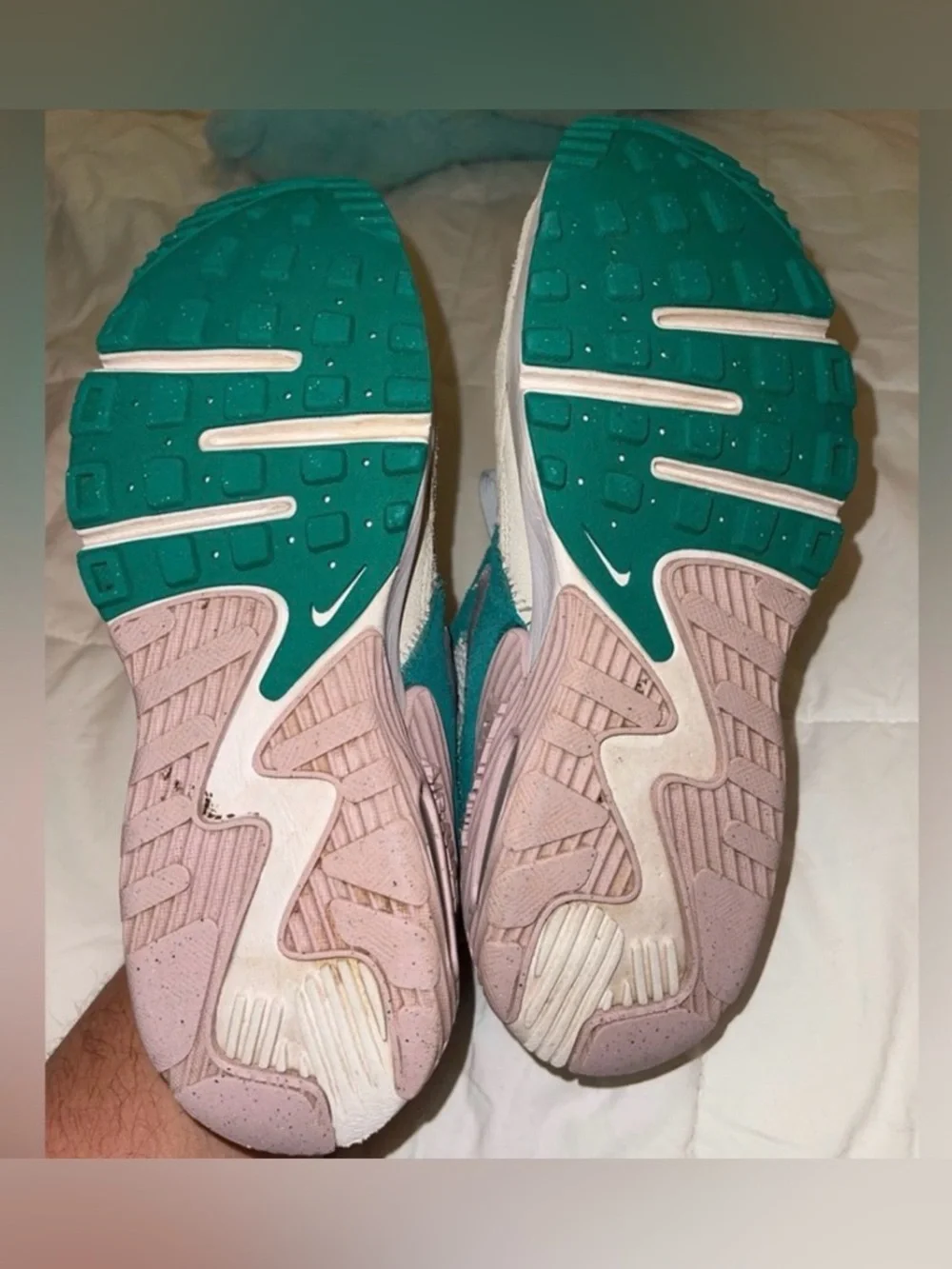 Nike Women’s Green and Light Gray Running Sneakers - Size 6